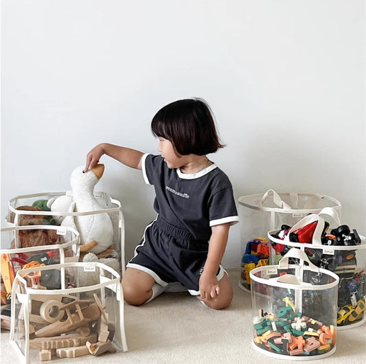 سلة تخزين الألعاب قابلة للطي والحمل (6 أحجام مختلفة)