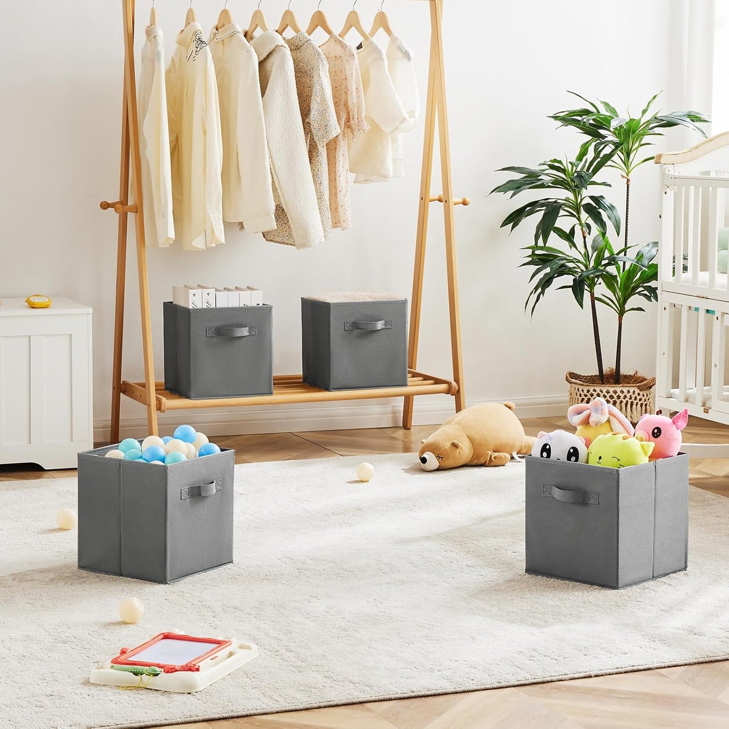 صناديق مكعبة لتنظيم، قابلة للطي (الحجم الكبير)