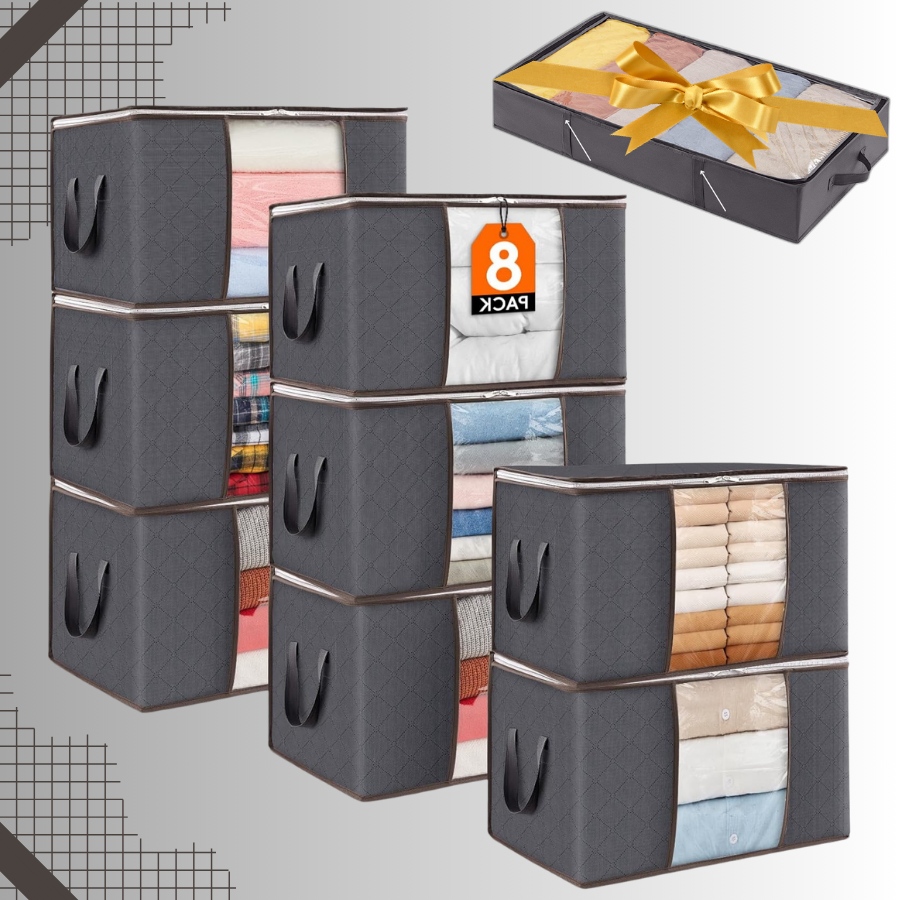 شنط الحجم الكبير 90 لتر للبطانيات (3 بطانيات) +هدية