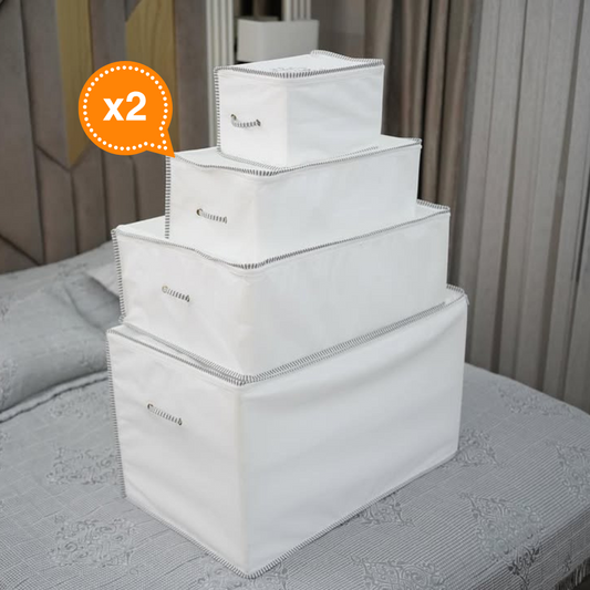 مجموعتين 4+4 لشنط التخزين – بأحجام مختلفة للحفاظ على ترتيب ونظافة أغراضك