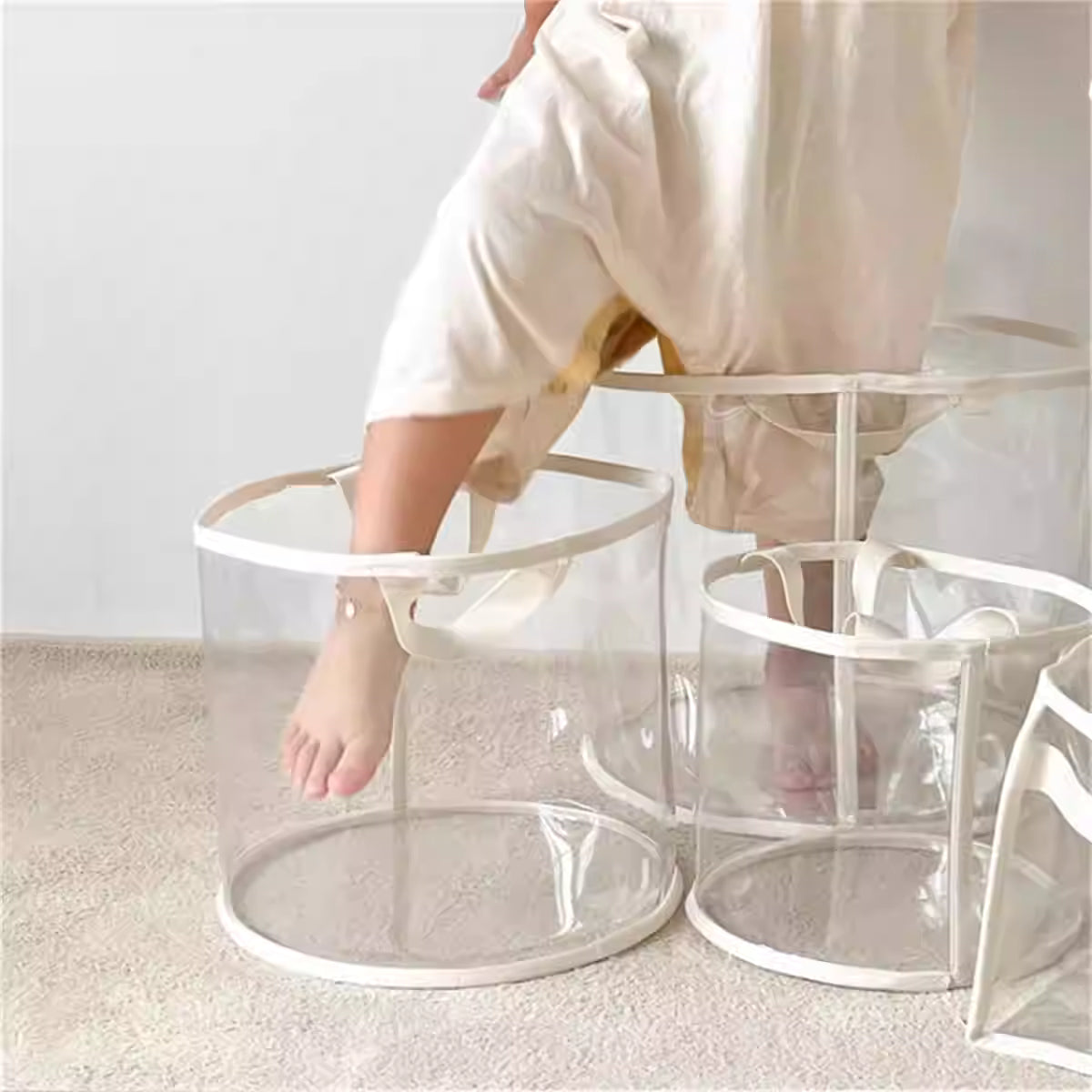 سلة تخزين الألعاب قابلة للطي والحمل (6 أحجام مختلفة)